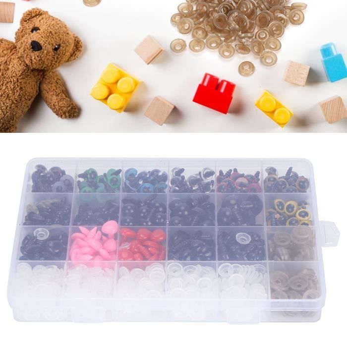 SALALIS Yeux de poupée en plastique noir - Accessoires jouets enfants - Artisanat DIY
