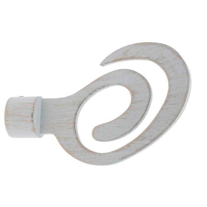 Embouts Déco Pour Tringle à Rideau 22mm - Paire De Finitions Métal Noir | Type 2