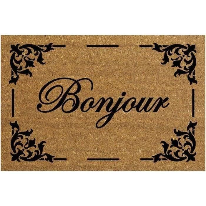 Tapis coco naturel bonjour 40x60cm
