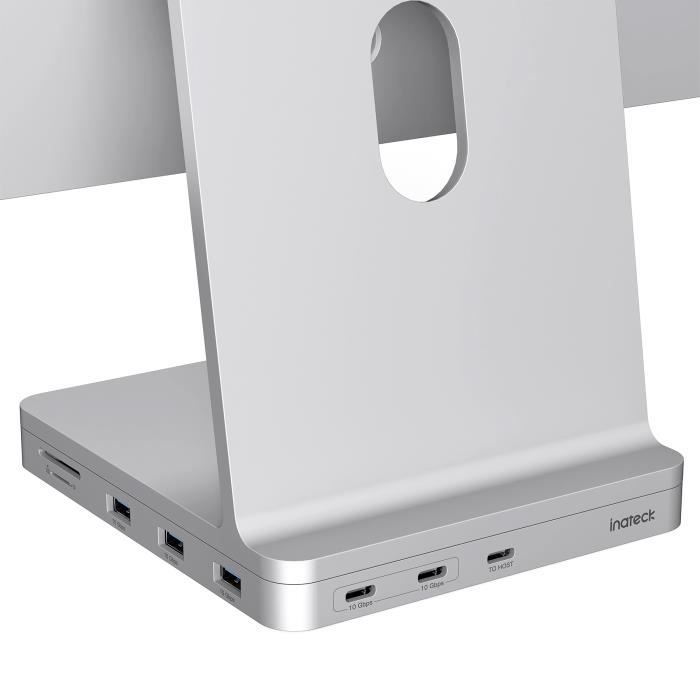 Inateck 8-en-1 iMac Station Accueil Compatible avec iMac 24 Pouces 2021/2023, USB 3.2, Hub USB en Aluminium avec Boîtier SSD NVMe