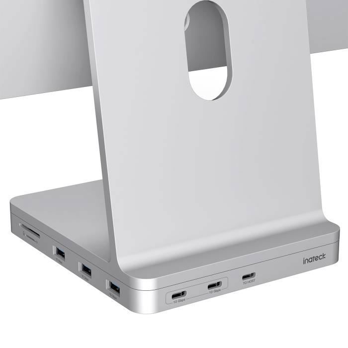 Inateck 8-en-1 iMac Station Accueil Compatible avec iMac 24 Pouces 2024 M4 2023 M3 Hub USB en Aluminium avec Boîtier SSD NVMe