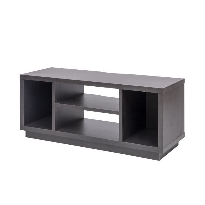 meuble tv - iris ohyama - ots-100s - chêne noir - jusqu'à 43 pouces - bois - design contemporain