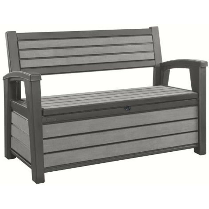 Keter Coffre Banc Jardin En Resine Brossium 227 L Gris