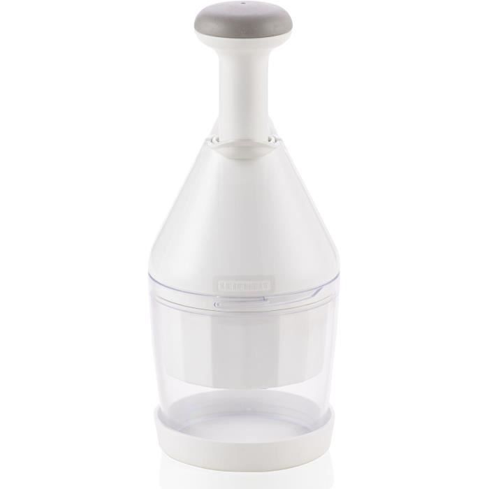Hachoir à légumes Leifheit Comfort & Clean 23030 - hacheur universel extrêmement tranchant - coupe légume manuel idéal pour oignons