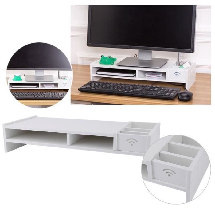 Meuble Combiné Tv Et Ordinateur Meuble Tv Ordinateur Support Pc Ecran Lcd Table Basse En Bois