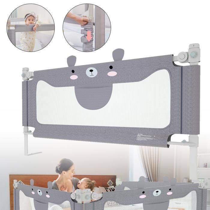 Barrière de lit Protection contre les chutes de lit - 180 cm - Réglable