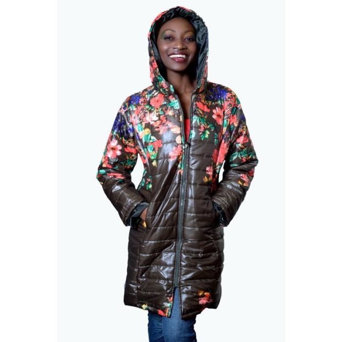 doudoune fleurie femme