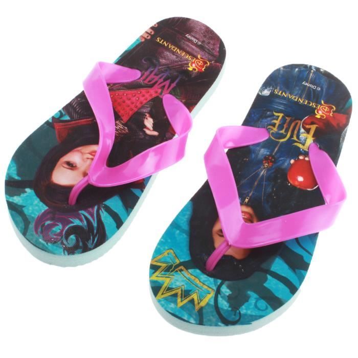 Tongs enfant fille Disney Descendants Bleu violet Taille 33 34