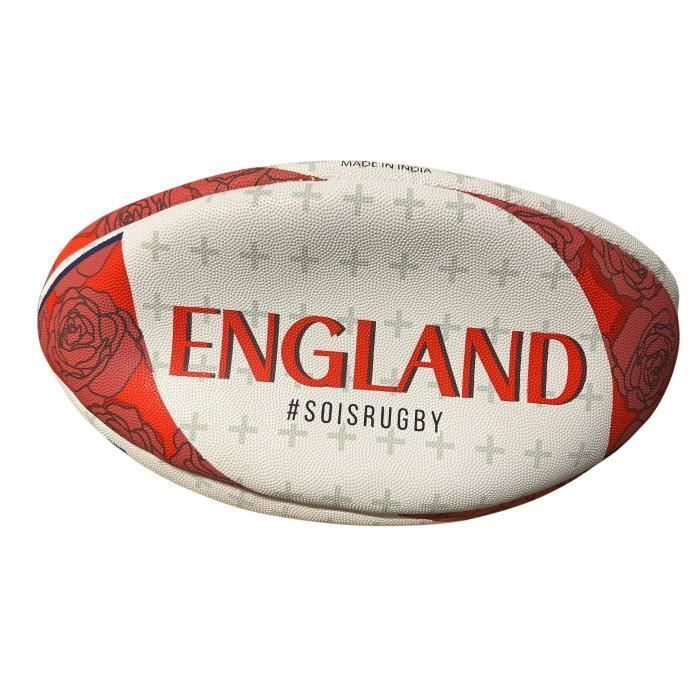 Ballon De Rugby Officiel England RFU Taille 5 - Blanc Et Rouge