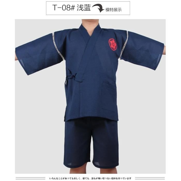 Pyjama Kimono Japonais Pour Homme - Grande Taille, Tissu Jacquard Coloré, Confortable Pour Dormir Ou Se Détendre