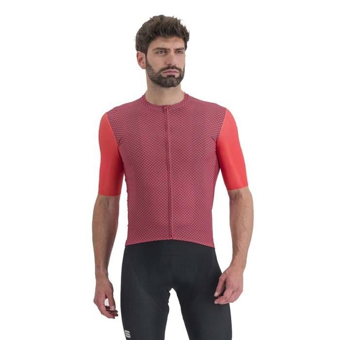 T-shirt de cyclisme - Sportful - Checkmate - Rouge - Respirant - Manches courtes T-shirt de cyclisme - Sportful - Checkmate - Rouge - Respirant - Manches courtes