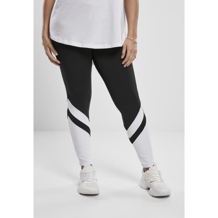 Legging femme Urban Classics Arrow High Waist Noir Blanc Grandes Tailles Noir blanc Cdiscount Sport