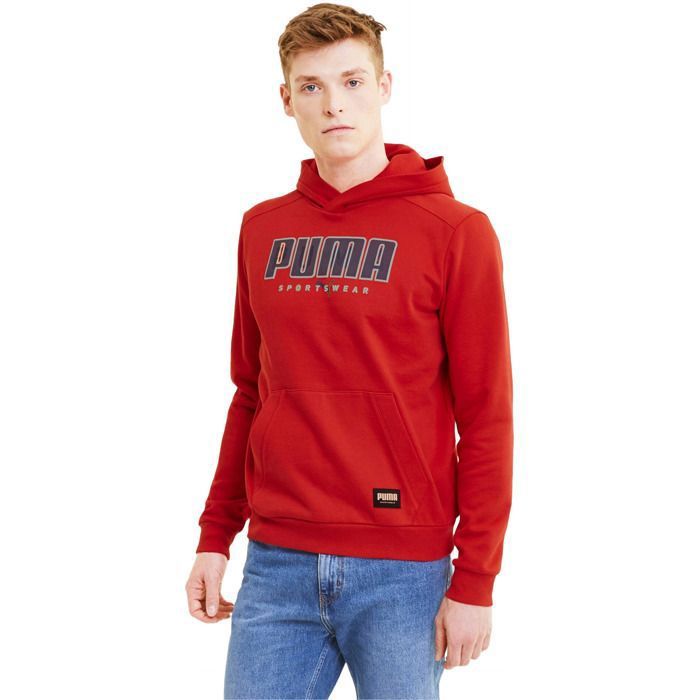 PUMA SWEAT SHIRT 583456011 ROUGE HOODIE HOMME