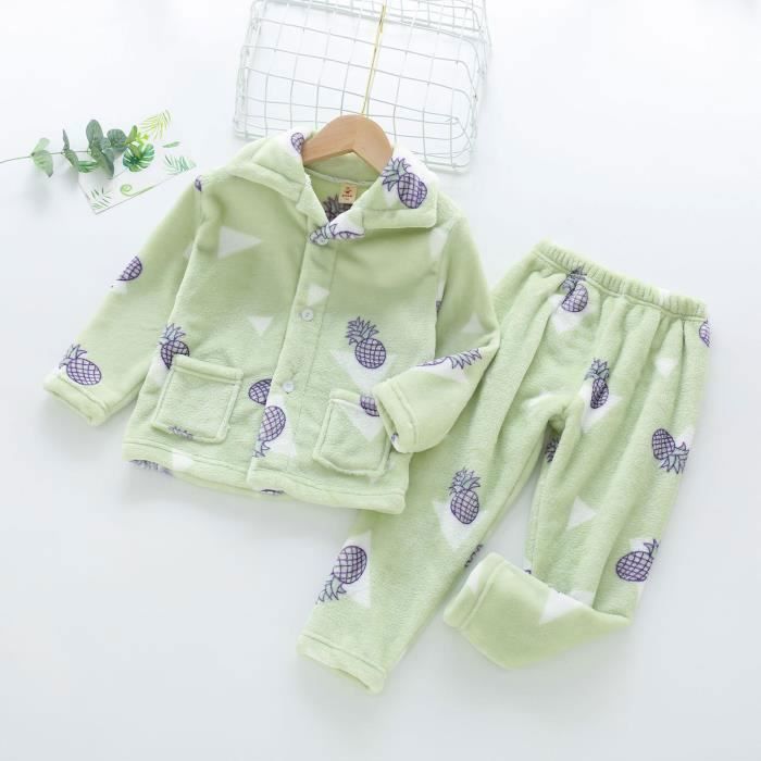 Tout Petit Bebe Garcons Filles Dessin Anime Garder Au Chaud Pyjamas Flanelle Vetements De Nuit Vetements De Nuit Vert Achat Vente Pyjama Prolongation Soldes Cdiscount