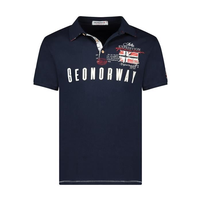 Polo Homme Geographical Norway Kason Marine Bleu Cdiscount Pr t