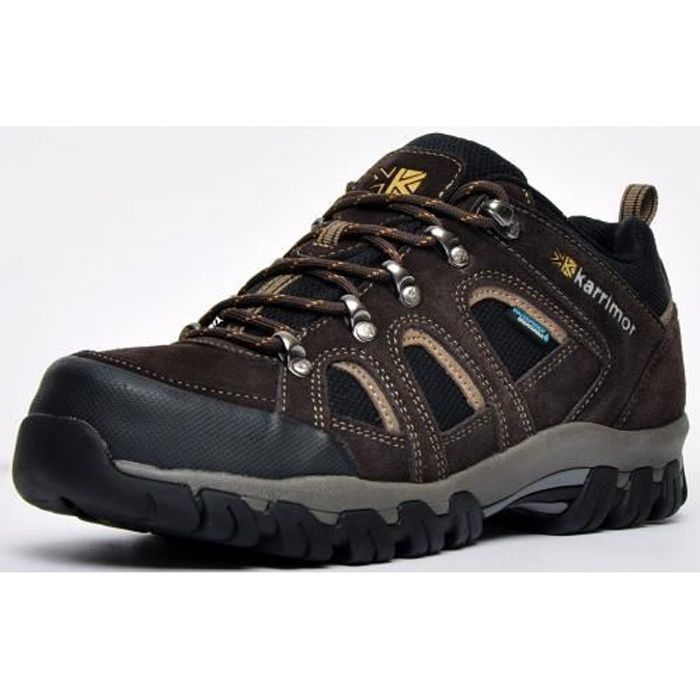 Bottes De Randonnée Femme Karrimor Goshawk Low WT - Tige Basse, Cuir Suédé, Imperméable, Noir