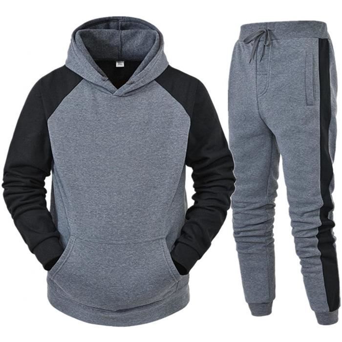 Survêtement Homme Ensemble Jogging Hommes Sweats à Capuche et Sport  Pantalons Cravate à la Taille 2022 Automne Hiver Sportswear Noir -  Cdiscount Prêt-à-Porter