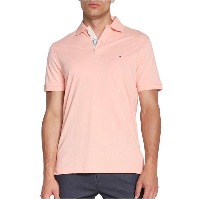 Polo rose top tommy hilfiger homme