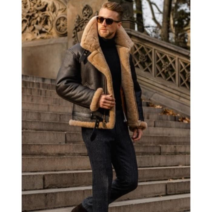 Blouson Homme Veste Militaire Homme Chaud Blouson Bomber Homme Baseball Noir Noir Cdiscount Pret a Porter