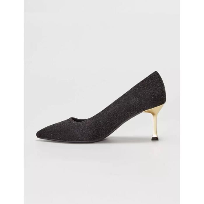 KIABI Escarpins Irises Femme Noir Paillette Taille 41 Achat Vente KIABI Escarpins Irises Femme Noir Paillette Taille 41 pas cher Cdiscount