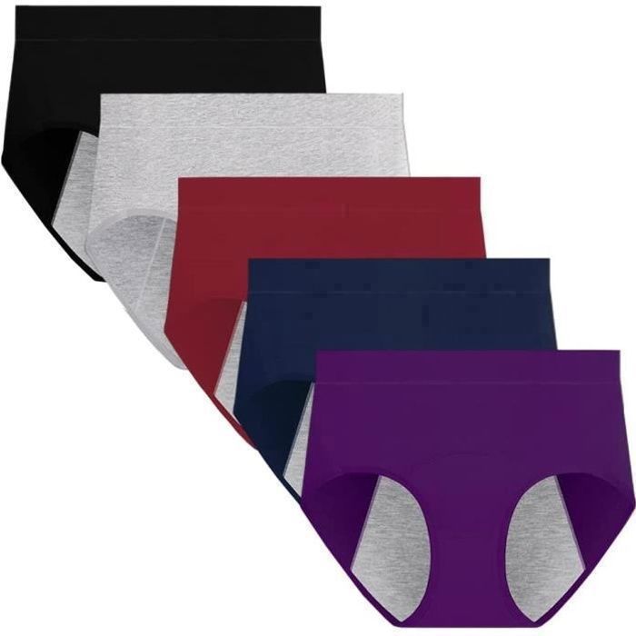 Lot De 3 Slips Femmes Maxi Briefs Coton Confortables - Taille 12 à 24, Haute Taille, Doux