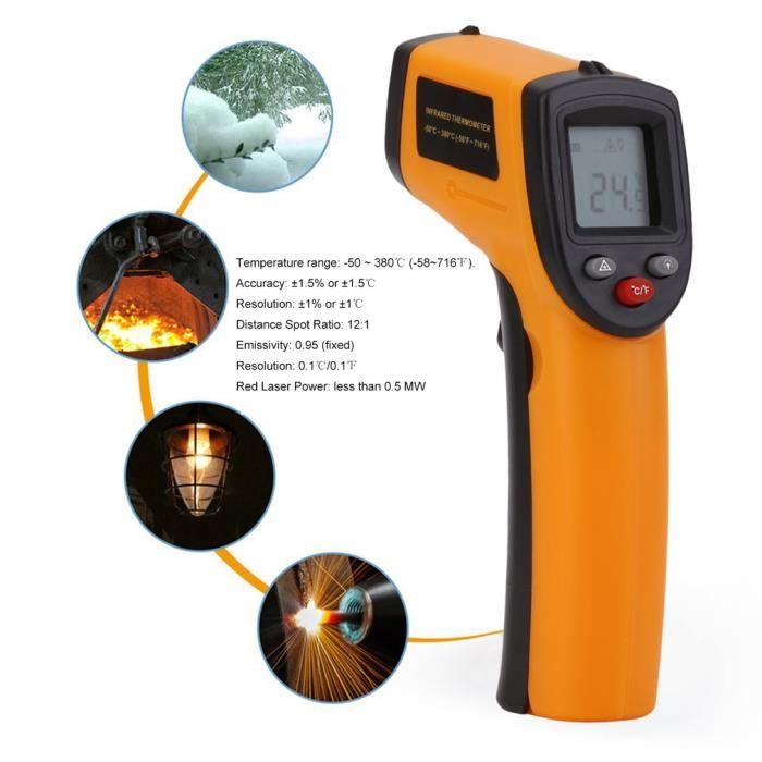 GM320 thermomètre infrarouge testeur de température Laser sans