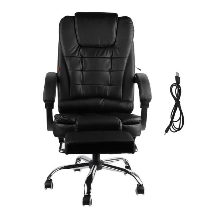Chaise De Massage Bureau Luxe Ordinateur Pivotant Inclinable Hauteur Reglable De Couche Achat Vente Chaise De Bureau Cdiscount