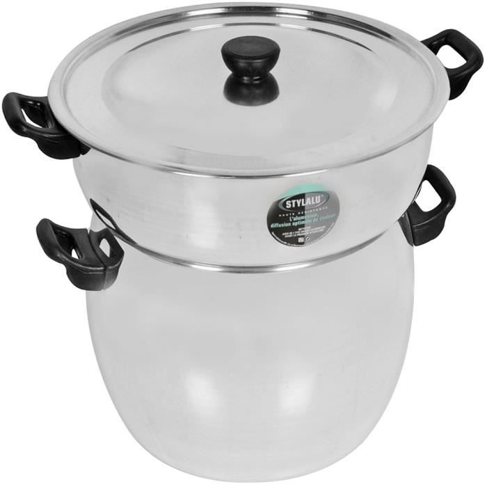 Couscoussier Plat Cuisine Aluminium 8L Avec Couvercle Cdiscount Maison