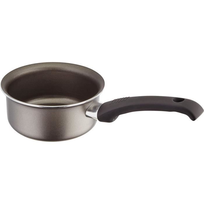 OFFSCH Mini Casserole Antiadhésive 1000 Ml Manche Bois – Marmite Bébé Multifonction Blanche Émail Style