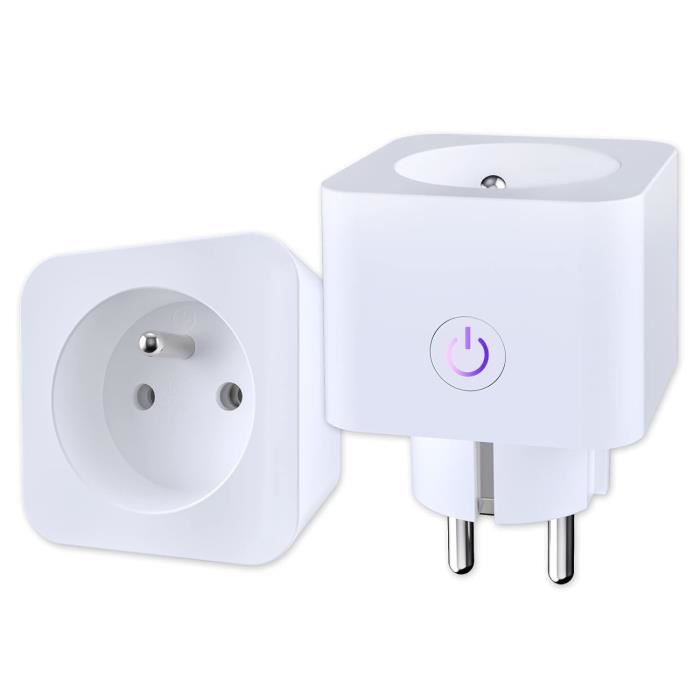 Prise Connectée, Multiprise Connectée WiFi 16A Prise Intelligente Compatible Avec Alexa Google Home Prise Wifi Tlcommande Par App Et Fonction De Temps Non Hub Requis Seulement 24 Ghz 65083659