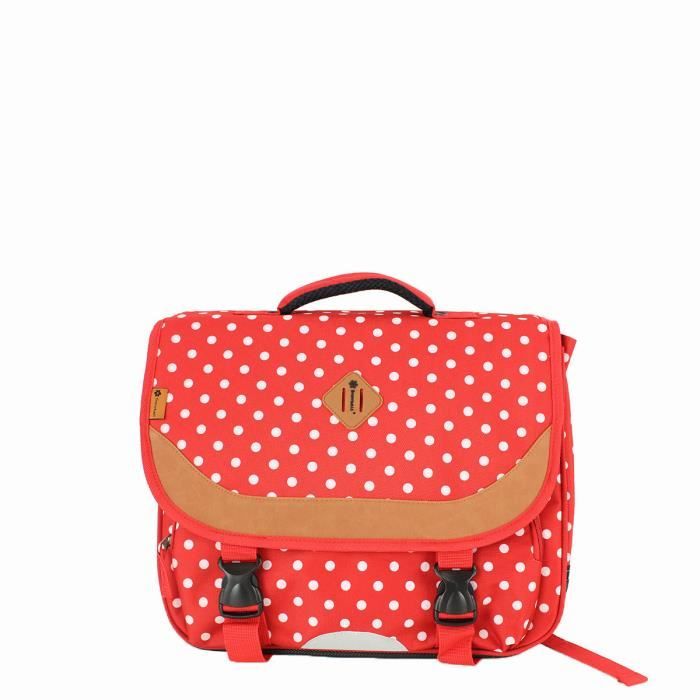 Cartable Snowball pois blancs 35cm 30 ROUGE Cdiscount