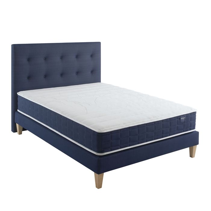 Ensemble matelas ressorts sommier pieds et tête de lit Rêve 400 - SOMEO 160x200 - Blanc - Garantie 7 ans - Someo