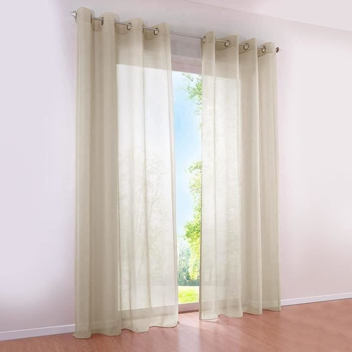 Lot de 2 rdeaux à œllets occultant suédne 140x240cm ANS Lot de 2 rdeaux à œllets occultant suédne 140x240cm ANS