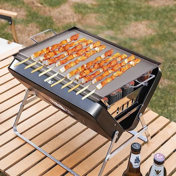 Barbecue Portatif Pliable Au Charbon De Bois - MARQUE - Modèle - Fumeur - Acier Inoxydable