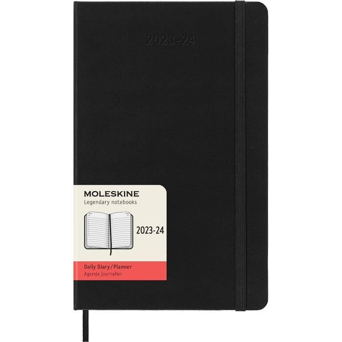 Moleskine Daily Planner 20232024, Agenda 18 Mois, Agenda Journalier avec Couverture Rigide