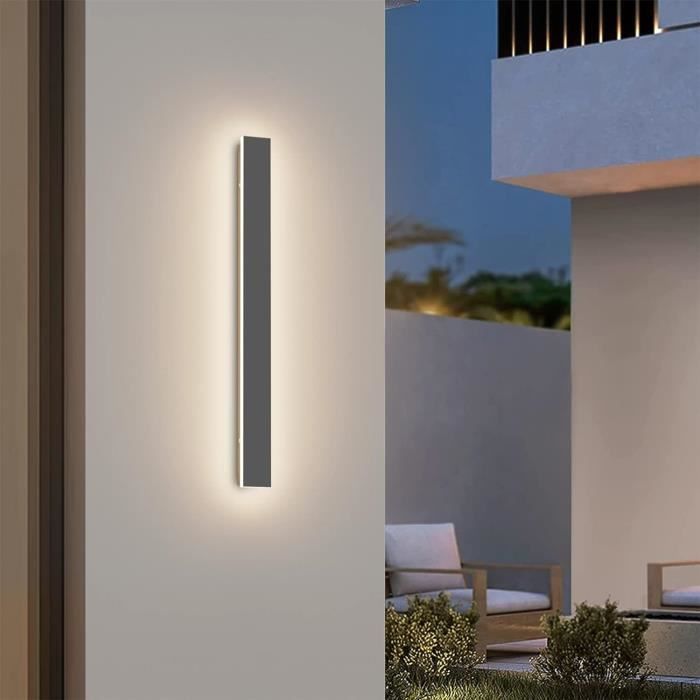 K-Bright Applique Murale LED 30W 83CM - Blanc Chaud 3000K, Noir - Pour Couloir, Escalier, Salle De Bain