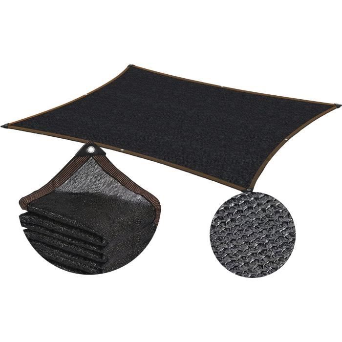 Filets D'Ombrage Avec Oeillets,Toile D'Ombrage Noir,Voiles D'Ombrage