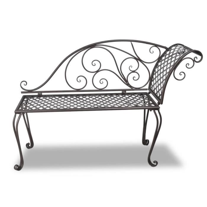 Chaise longue de jardin - SURENHAP - J00986 - Marron antique - Ergonomique - Résistante aux intempéries