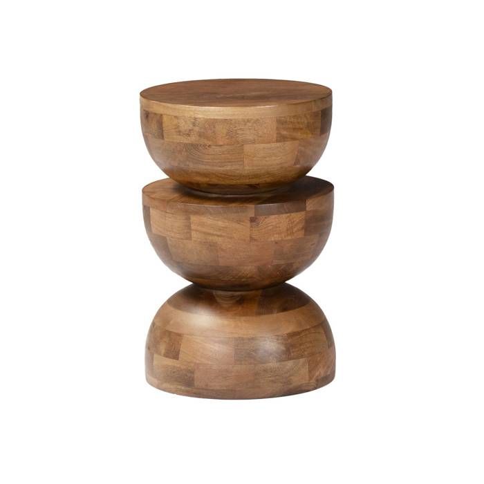Table dappoint. bout de canapé. table de chevet. tabouret en bois de manguier. Noyer. Sita. Ø30 x H 45cm Table dappoint. bout de canapé. table de chevet. tabouret en bois de manguier. Noyer. Sita. Ø30 x H 45cm