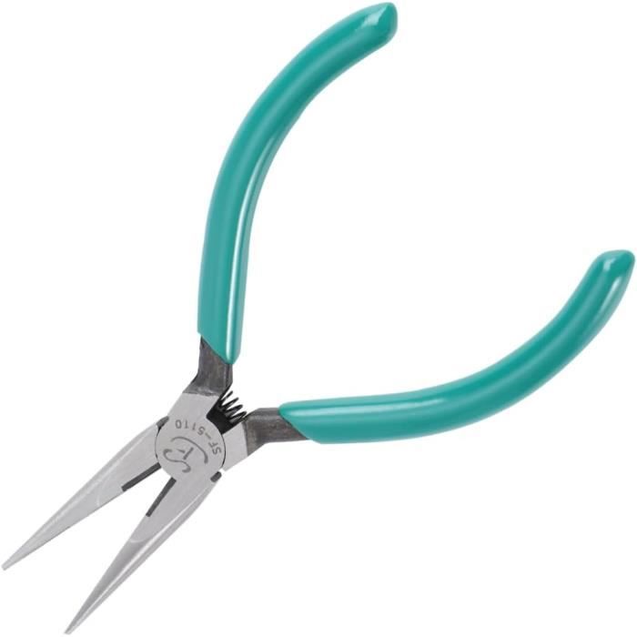 Pince à Bec Effilé Coudé 90° - 280 Mm (11 Pouces), Acier Trempé, Poignée Antidérapante, Pour Travaux De Précision - 12