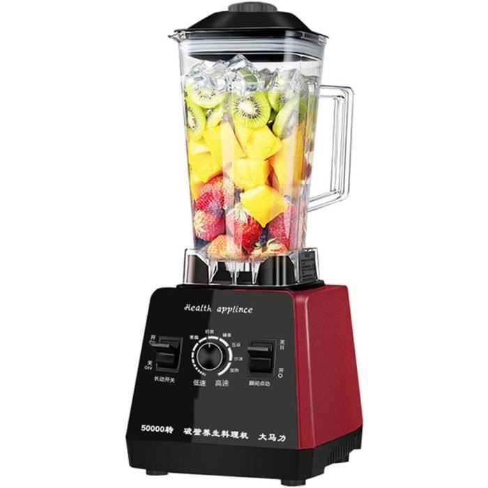 Blender Puissant 6000W, Mixeur Multifonction 2L+0.5L, Blender Smoothie Professionnel Avec 9 Vitesses Et Lames En Acier Inoxydable - Electroménager