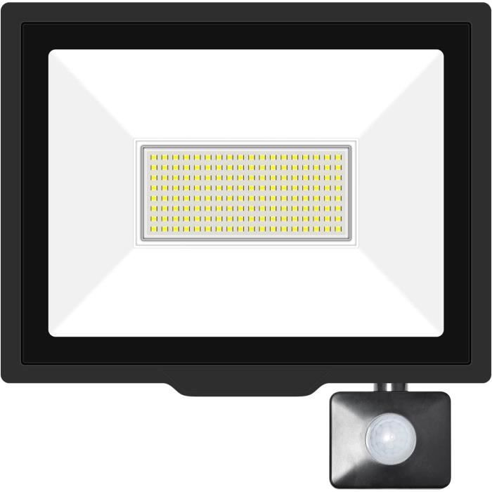 T-SUNUS Projecteur LED Détecteur De Mouvement 100W, Projecteur LED