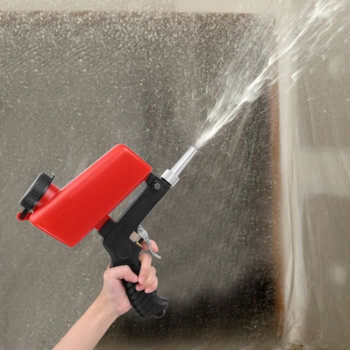 Pistolet De Sablage Portable 90 PSI - Nettoyeur Pour Peinture, Rouille Et Taches, Aluminium, 9,5kg