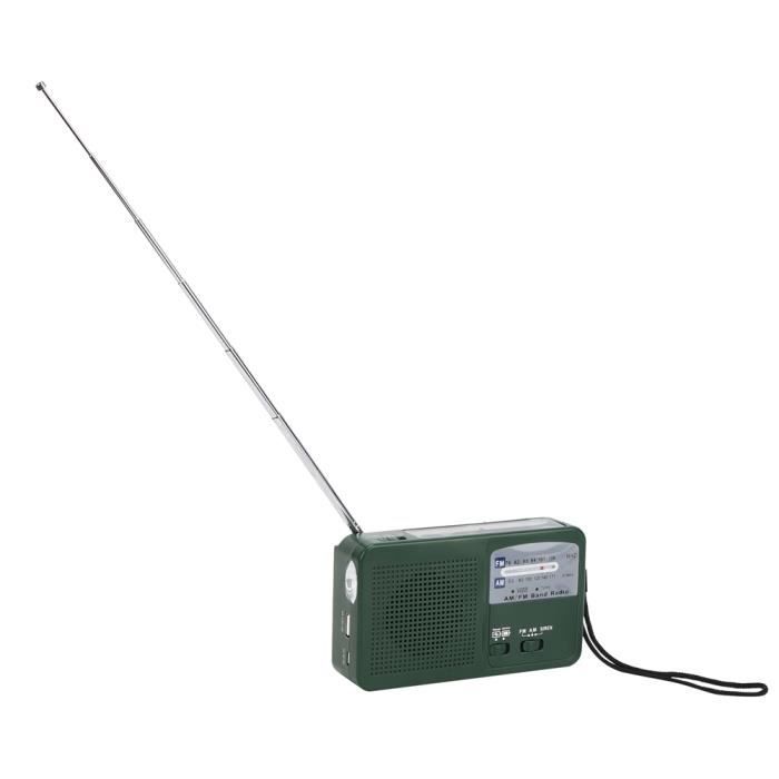 Radio multifonction manivelle lampe de poche récepteur AM/FM