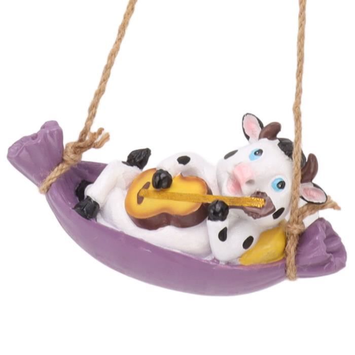 VGEBY Statue Vache Jardin en Résine, Décoration Cour en Art Sculpture