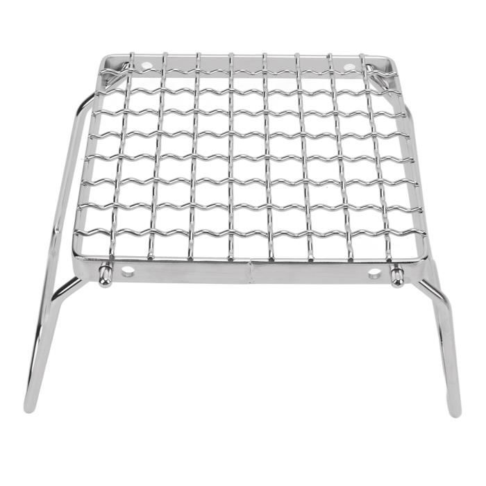 Poêle De Camp à Bois Pliable - Acier Inoxydable, Avec Grille - Neuf