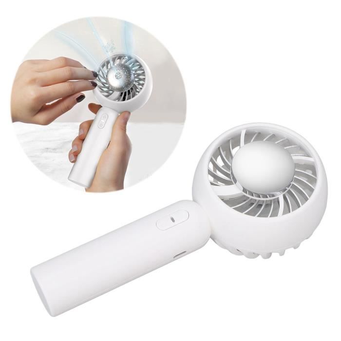 Ventilateur à main pliable, 2 en 1, mini ventilateur portable rechargeable par USB, petit ventilateur de poche pour bureau
