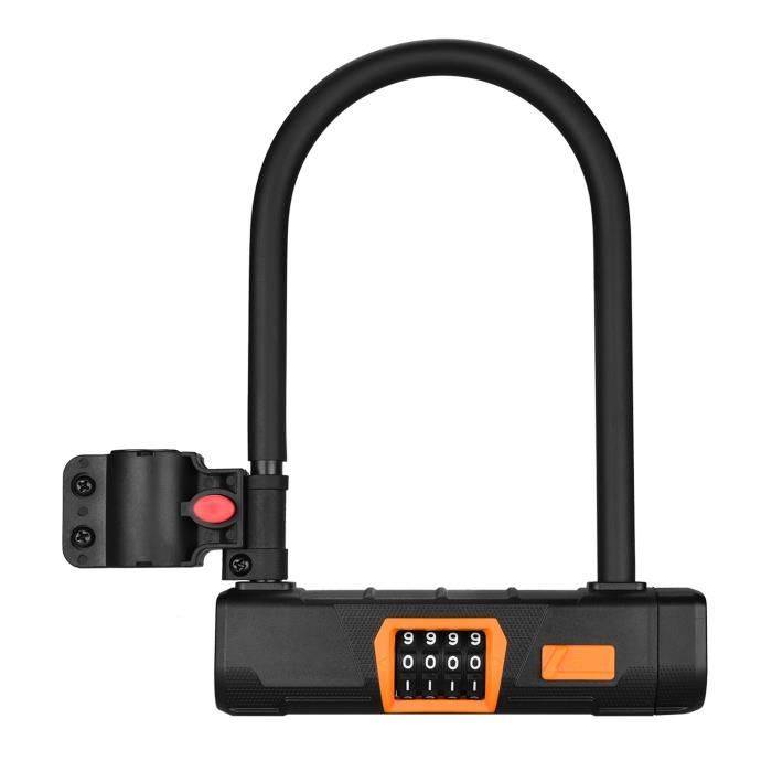 Sportneer Verrouillage sans clé pour vélo : antivol en U robuste de 18 mm, 21,8 x 12,3 cm avec