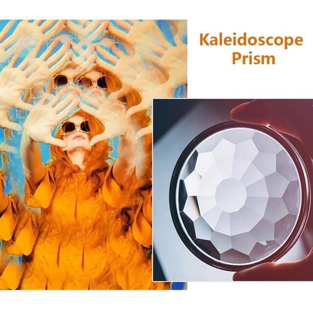 FILTRE PHOTO,Kaleidoscope Prism-67mm--Kaléidoscope à prisme pour appareil photo, 55-58-62-67-72-77-82mm, accessoires de photographie