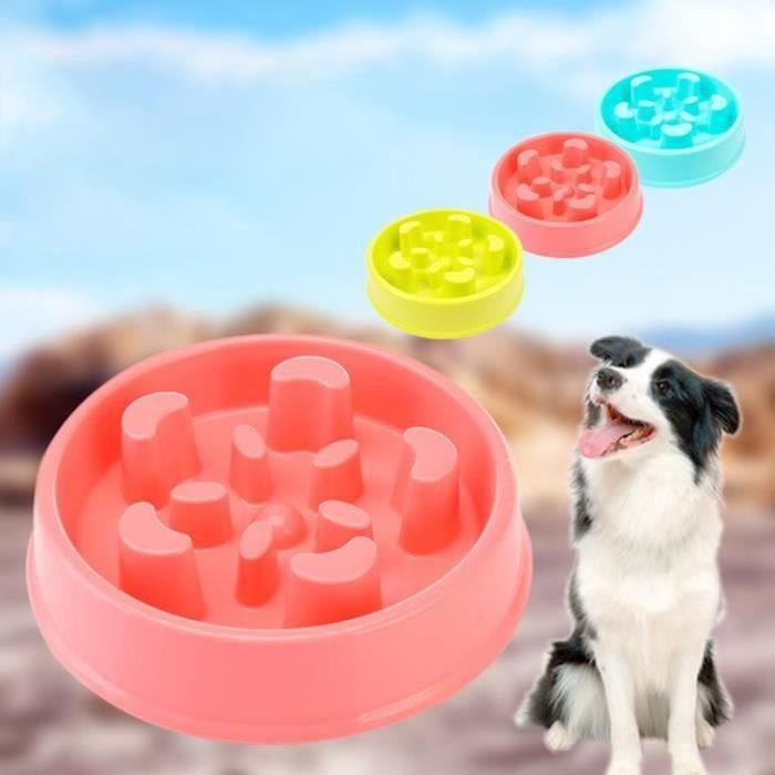 Gamelle Anti-glouton Pour Chien/chat - En Silicone Avec Ventouses, 3 Compartiments, Ralentit La Prise De Nourriture